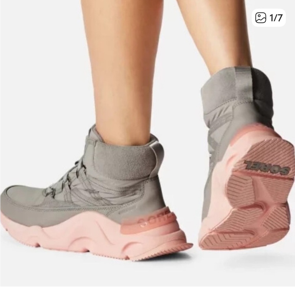 Sorel Kinetic RNEGD Sport Sneakers - Gray and Pink